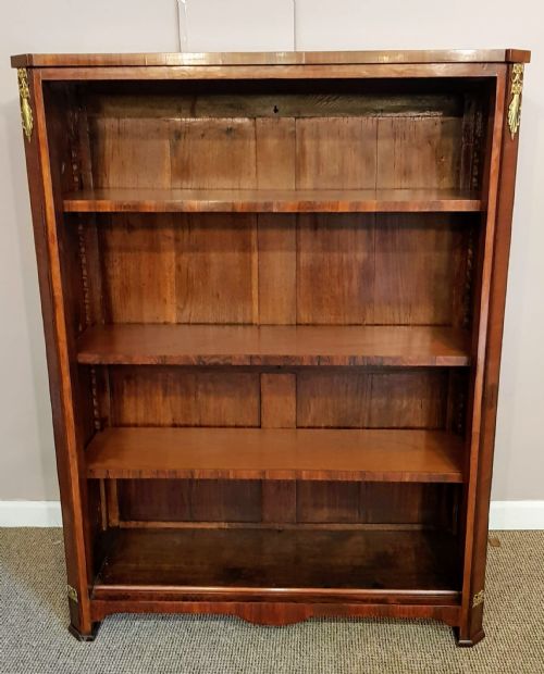 FRENCH VICTORIAN KINGWOOD AND ROSEWOOD OPEN BOOKCASE - ADDITIONAL PHOTO 1