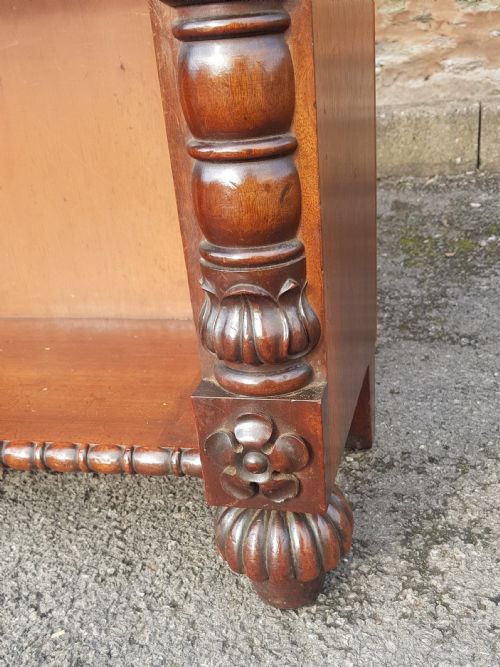 WILLIAM THE FOURTH MAHOGANY DOUBLE OPENED BOOKCASE - ADDITIONAL PHOTO 5