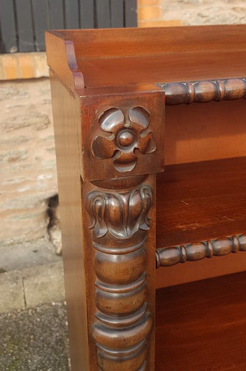 WILLIAM THE FOURTH MAHOGANY DOUBLE OPENED BOOKCASE - ADDITIONAL PHOTO 6