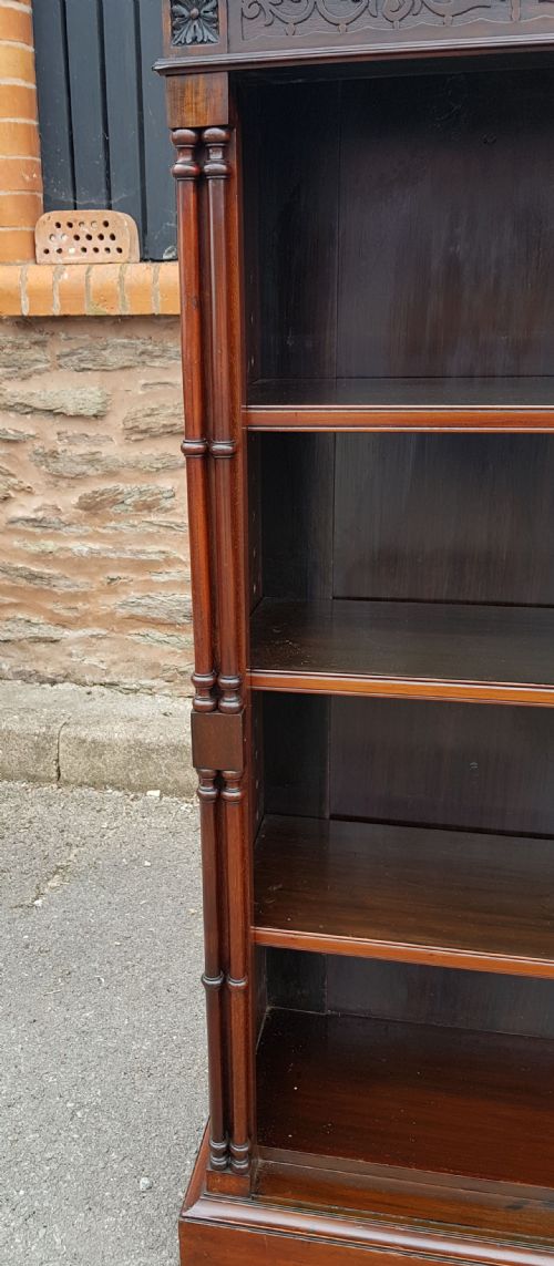 VICTORIAN MAHOGANY CHIPPENDALE STYLE BOOKCASE - ADDITIONAL PHOTO 1