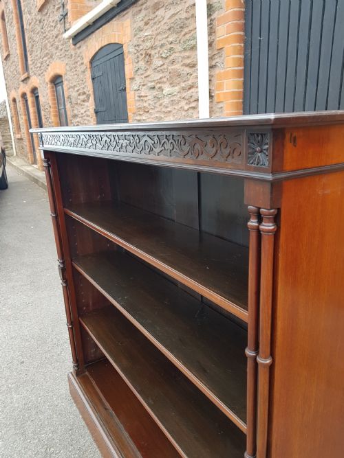 VICTORIAN MAHOGANY CHIPPENDALE STYLE BOOKCASE - ADDITIONAL PHOTO 6