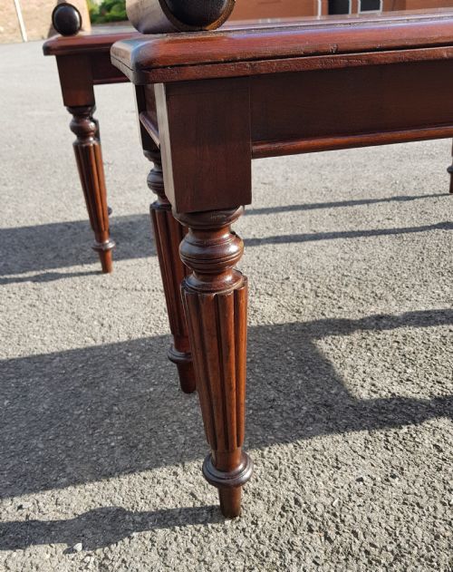 PAIR OF VICTORIAN MAHOGANY WINDOW SEATS - ADDITIONAL PHOTO 2