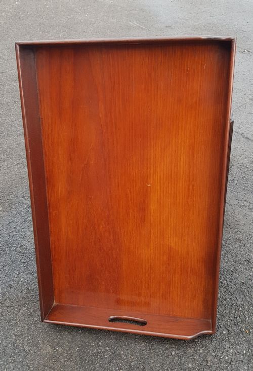 EDWARDIAN MAHOGANY TRAY ON STAND - ADDITIONAL PHOTO 5