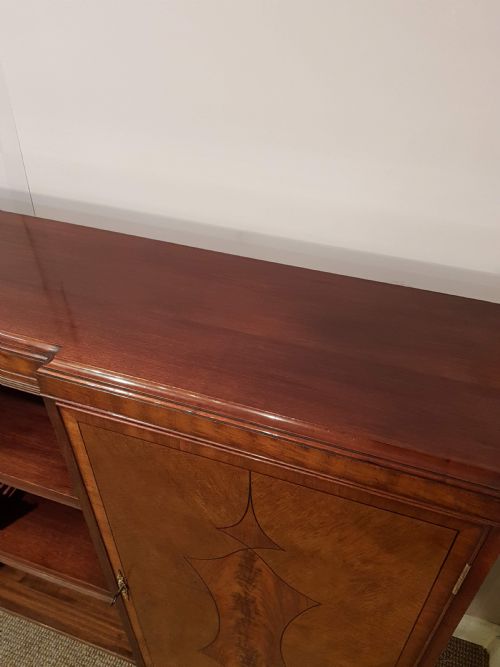 MAHOGANY INLAID LARGE LIBRARY BOOKCASE - ADDITIONAL PHOTO 3