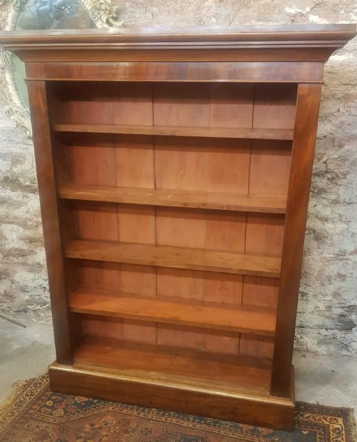 victorian mahogany open bookcase - CATEGORY: ANTIQUE BOOKCASES - DATED VICTORIAN