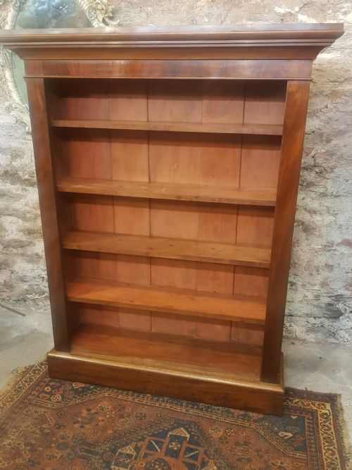 VICTORIAN MAHOGANY OPEN BOOKCASE - ADDITIONAL PHOTO 2