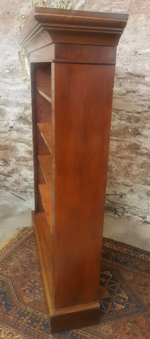 VICTORIAN MAHOGANY OPEN BOOKCASE - ADDITIONAL PHOTO 5