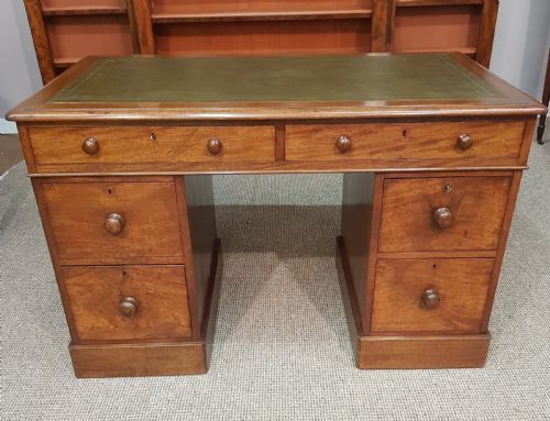 VICTORIAN MAHOGANY SMALL PARTNERS DESK - ADDITIONAL PHOTO 1
