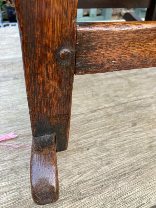 ROCKING CHAIR IN OAK ENGLISH C 1800 - ADDITIONAL PHOTO 6