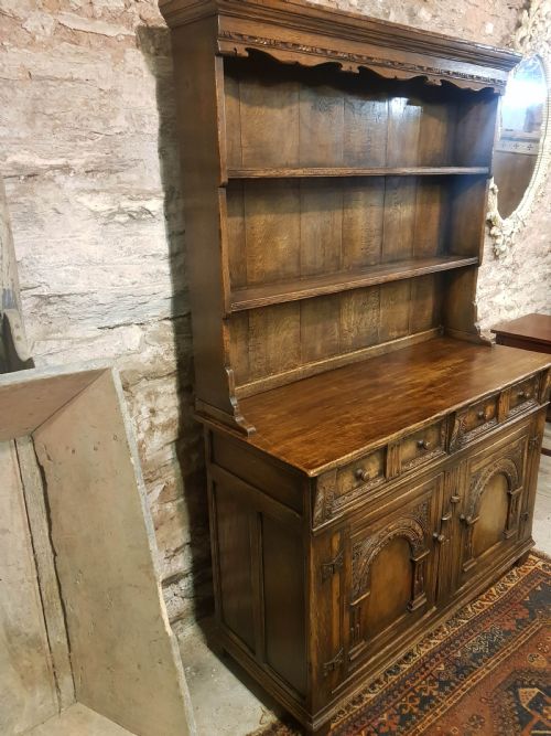 1920S PERIOD STYLE OAK DRESSER - ADDITIONAL PHOTO 5