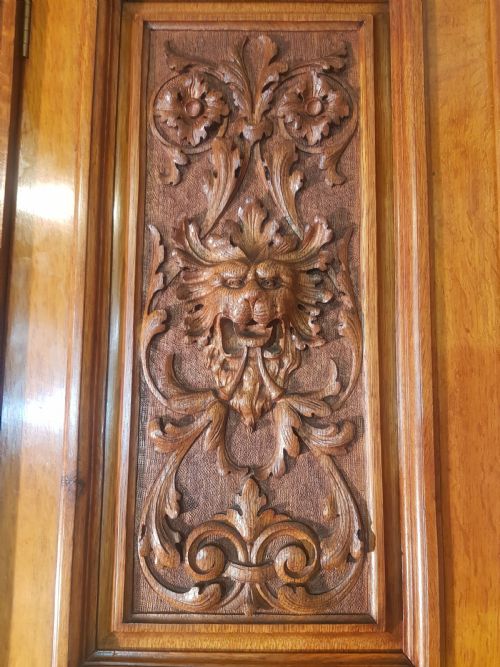 VICTORIAN OAK MIRROR DOOR WARDROBE - ADDITIONAL PHOTO 6