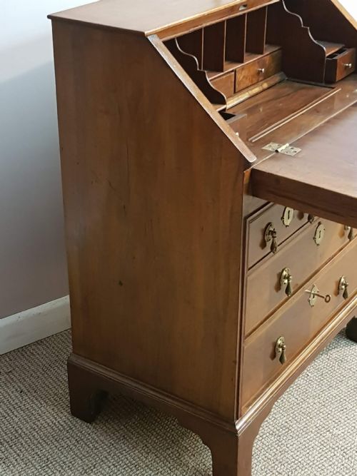EDWARDIAN WALNUT BUREAU - ADDITIONAL PHOTO 5
