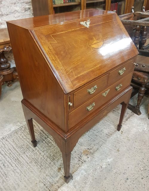 EDWARDIAN INLAID BUREAU - ADDITIONAL PHOTO 4