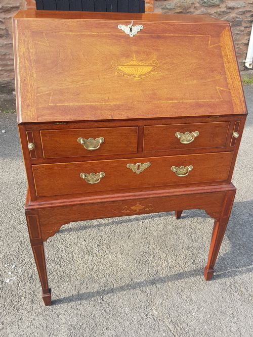 EDWARDIAN INLAID BUREAU - ADDITIONAL PHOTO 8