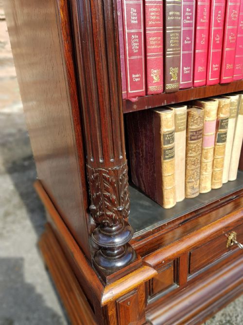 FRENCH VICTORIAN ROSEWOOD OPEN BOOKCASE - ADDITIONAL PHOTO 2