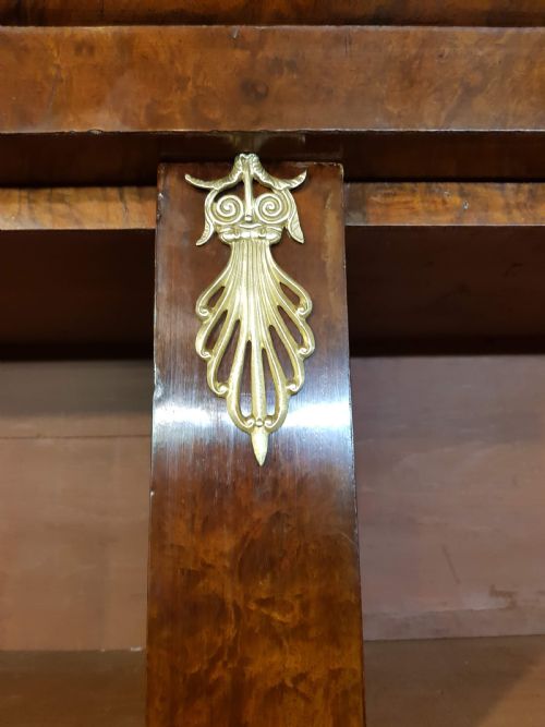 VICTORIAN BURR WALNUT OPEN BOOKCASE - ADDITIONAL PHOTO 2