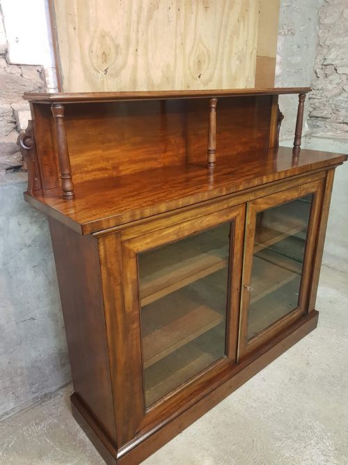 EARLY VICTORIAN MAHOGANY CHIFFONIER BOOKCASE - ADDITIONAL PHOTO 3