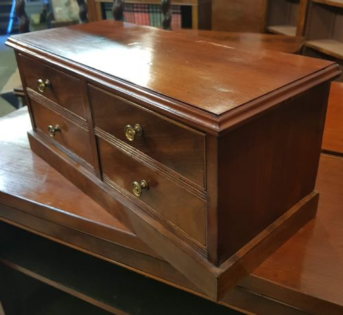 VICTORIAN MAHOGANY TABLE TOP CHEST - ADDITIONAL PHOTO 1