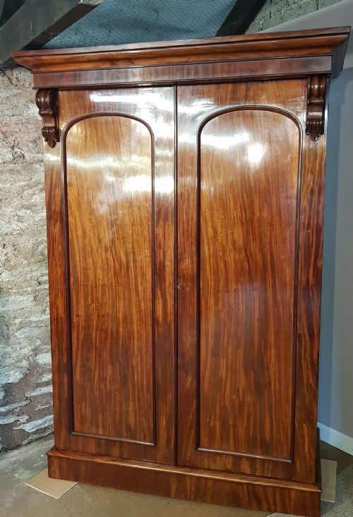 victorian mahogany two door wardrobe - CATEGORY: ANTIQUE WARDROBES - DATED VICTORIAN