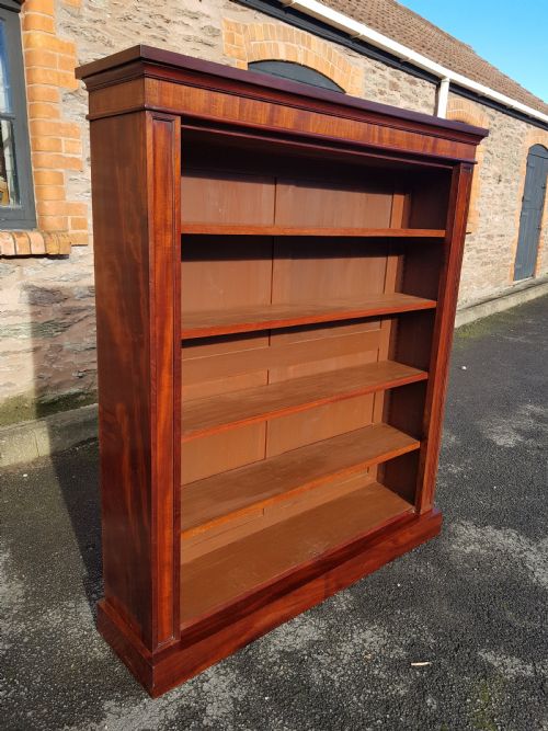victorian mahogany open bookcase - CATEGORY: ANTIQUE BOOKCASES - DATED VICTORIAN