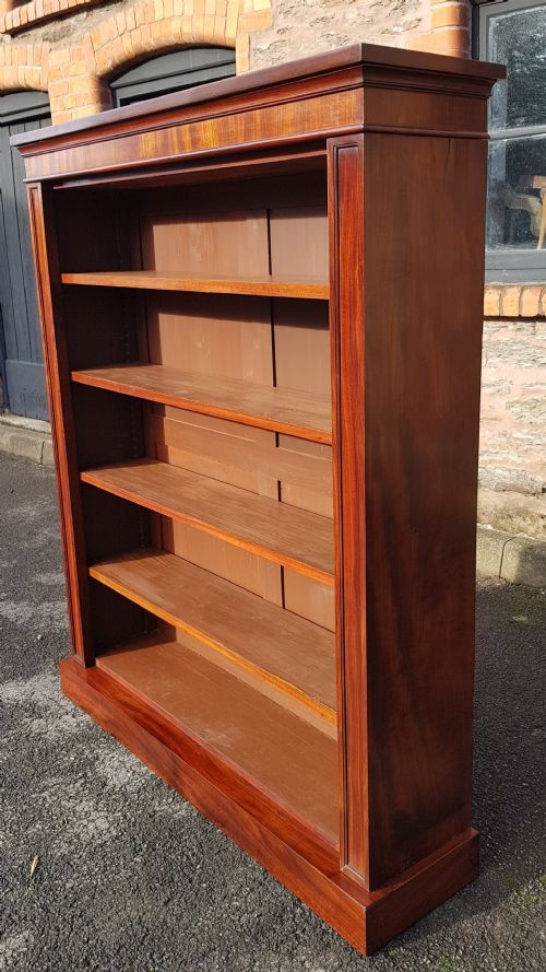 VICTORIAN MAHOGANY OPEN BOOKCASE - ADDITIONAL PHOTO 2