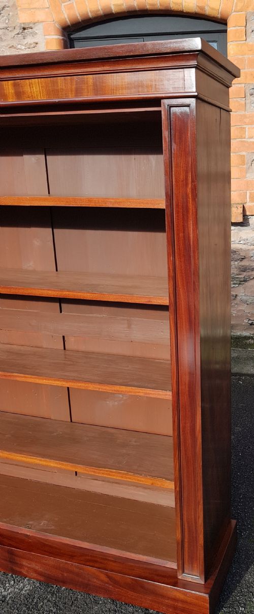 VICTORIAN MAHOGANY OPEN BOOKCASE - ADDITIONAL PHOTO 5
