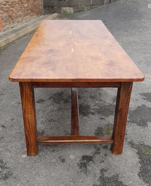 1920 YEW WOOD FARMHOUSE TABLE - ADDITIONAL PHOTO 2