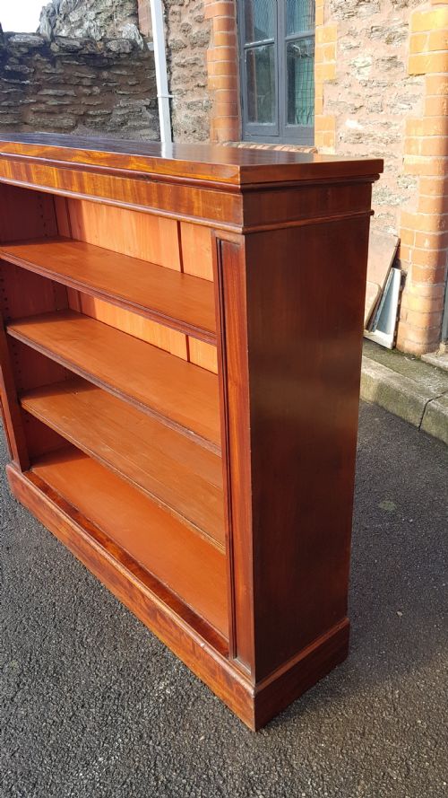 VICTORIAN MAHOGANY OPEN BOOKCASE - ADDITIONAL PHOTO 2