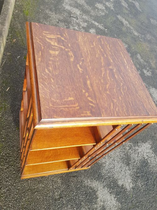VICTORIAN OAK REVOLVING BOOKCASE - ADDITIONAL PHOTO 1