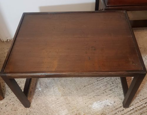 PAIR OF EDWARDIAN MAHOGANY TRAYS ON STANDS - ADDITIONAL PHOTO 3