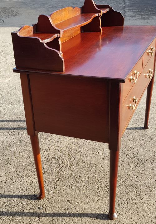 GEORGIAN STYLE MAHOGANY THREE DRAWER SIDE TABLE - ADDITIONAL PHOTO 2
