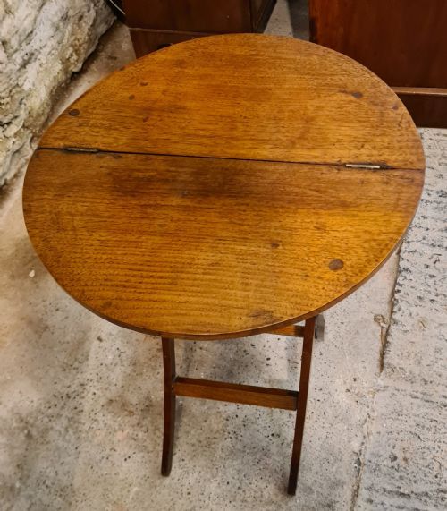 VICTORIAN WALNUT FOLDING COACHING TABLE CAMPAIGN TABLE - ADDITIONAL PHOTO 2