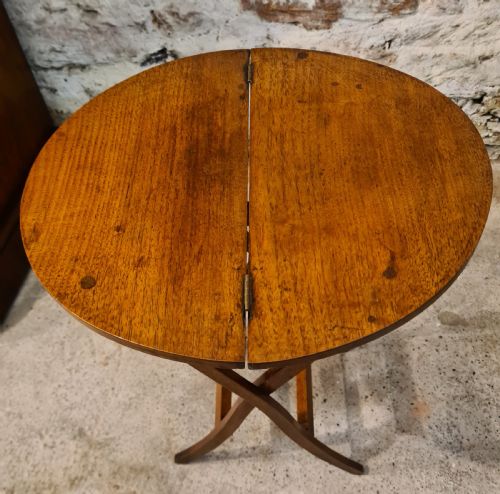 VICTORIAN WALNUT FOLDING COACHING TABLE CAMPAIGN TABLE - ADDITIONAL PHOTO 4