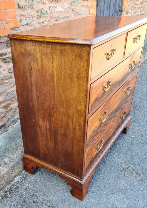 ANTIQUE GEORGIAN MAHOGANY CHEST OF DRAWERS - ADDITIONAL PHOTO 1