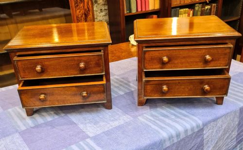 pair of victorian mahogany table top chest - CATEGORY: ANTIQUE CUPBOARDS - DATED VICTORIAN