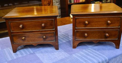 PAIR OF VICTORIAN MAHOGANY TABLE TOP CHEST - ADDITIONAL PHOTO 5
