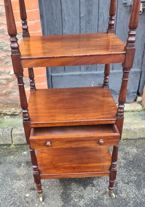 VICTORIAN MAHOGANY FOUR TIER WHATNOT - ADDITIONAL PHOTO 1