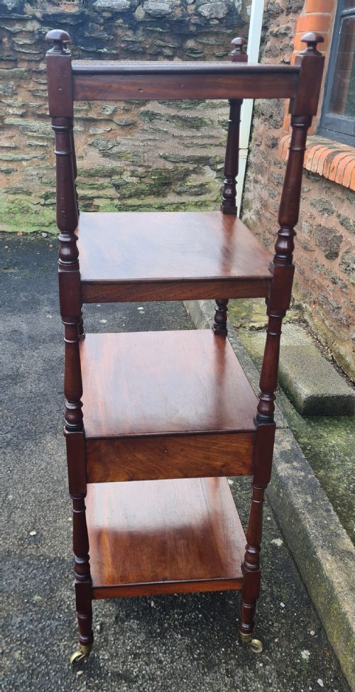 VICTORIAN MAHOGANY FOUR TIER WHATNOT - ADDITIONAL PHOTO 2