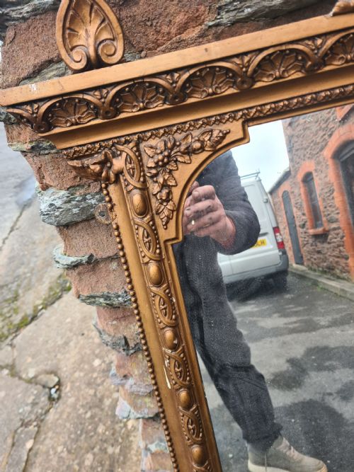 VICTORIAN GILT OVERMANTLE MIRROR - ADDITIONAL PHOTO 3