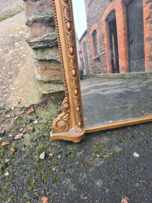 VICTORIAN GILT OVERMANTLE MIRROR - ADDITIONAL PHOTO 6