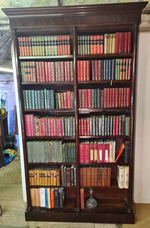 19th century architectural mahogany library bookcase - CATEGORY: ANTIQUE BOOKCASES - DATED 19TH CENTURY