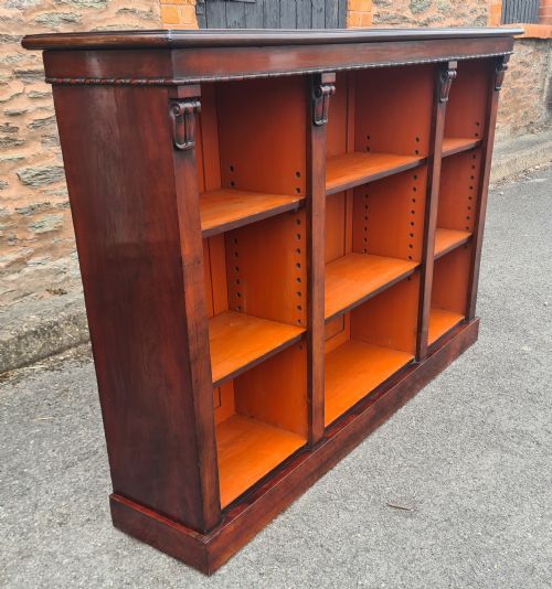 19TH CENTURY MAHOGANY OPEN BOOKCASE - ADDITIONAL PHOTO 1