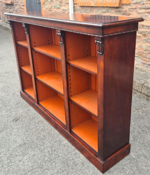19TH CENTURY MAHOGANY OPEN BOOKCASE - ADDITIONAL PHOTO 2
