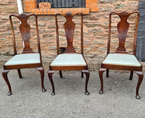 SET OF EIGHT 1920S MAHOGANY QUEEN ANNE STYLE CHAIRS - ADDITIONAL PHOTO 5
