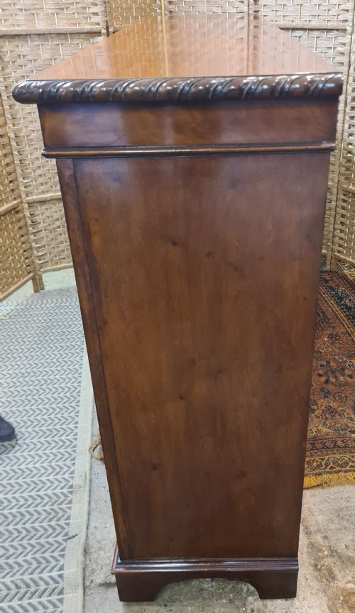 EDWARDIAN MAHOGANY OPEN BOOKCASE - ADDITIONAL PHOTO 5