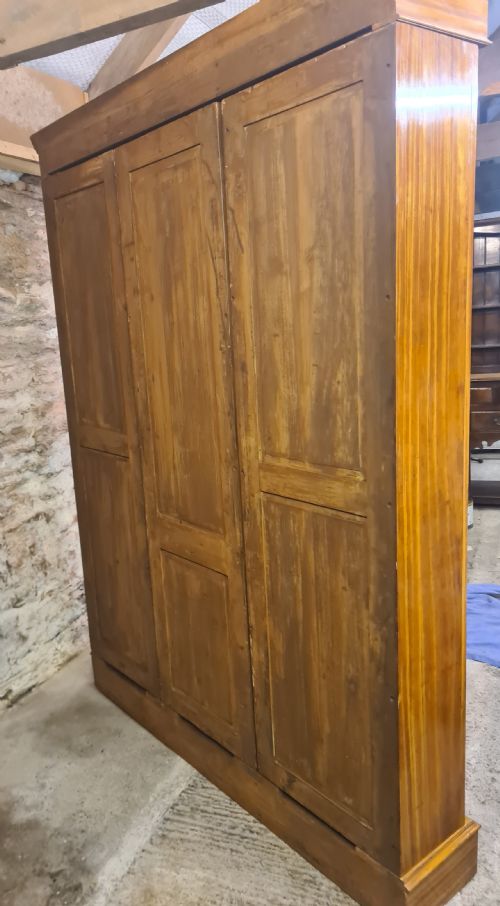 EDWARDIAN SATINWOOD INLAID BREAKFRONT BOOKCASE - ADDITIONAL PHOTO 9