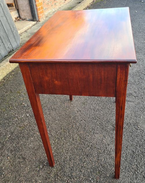 GEORGIAN MAHOGANY SINGLE DRAWER TABLE - ADDITIONAL PHOTO 3