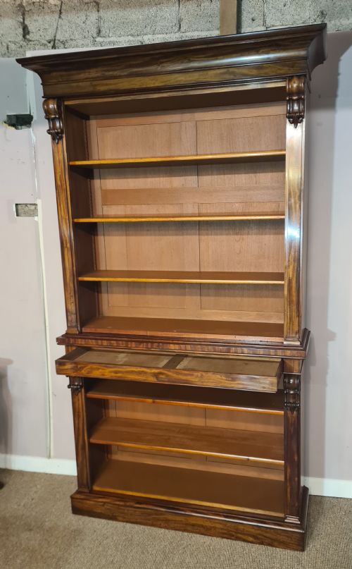 19TH CENTURY MAHOGANY LIBRARY BOOKCASE - ADDITIONAL PHOTO 2