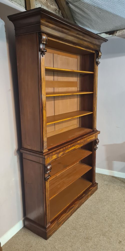 19TH CENTURY MAHOGANY LIBRARY BOOKCASE - ADDITIONAL PHOTO 3