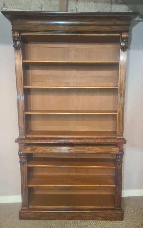 19TH CENTURY MAHOGANY LIBRARY BOOKCASE - ADDITIONAL PHOTO 4